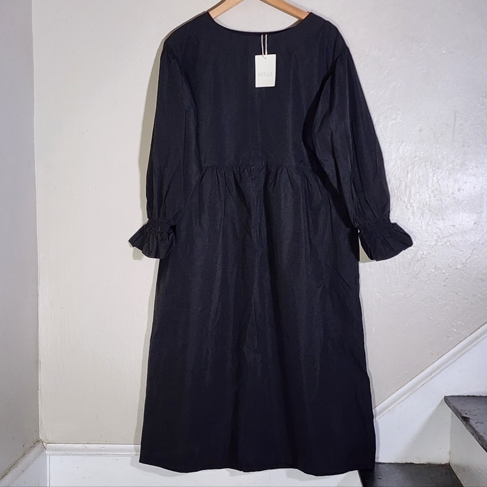 Mulla Cotton Black Midi Dress